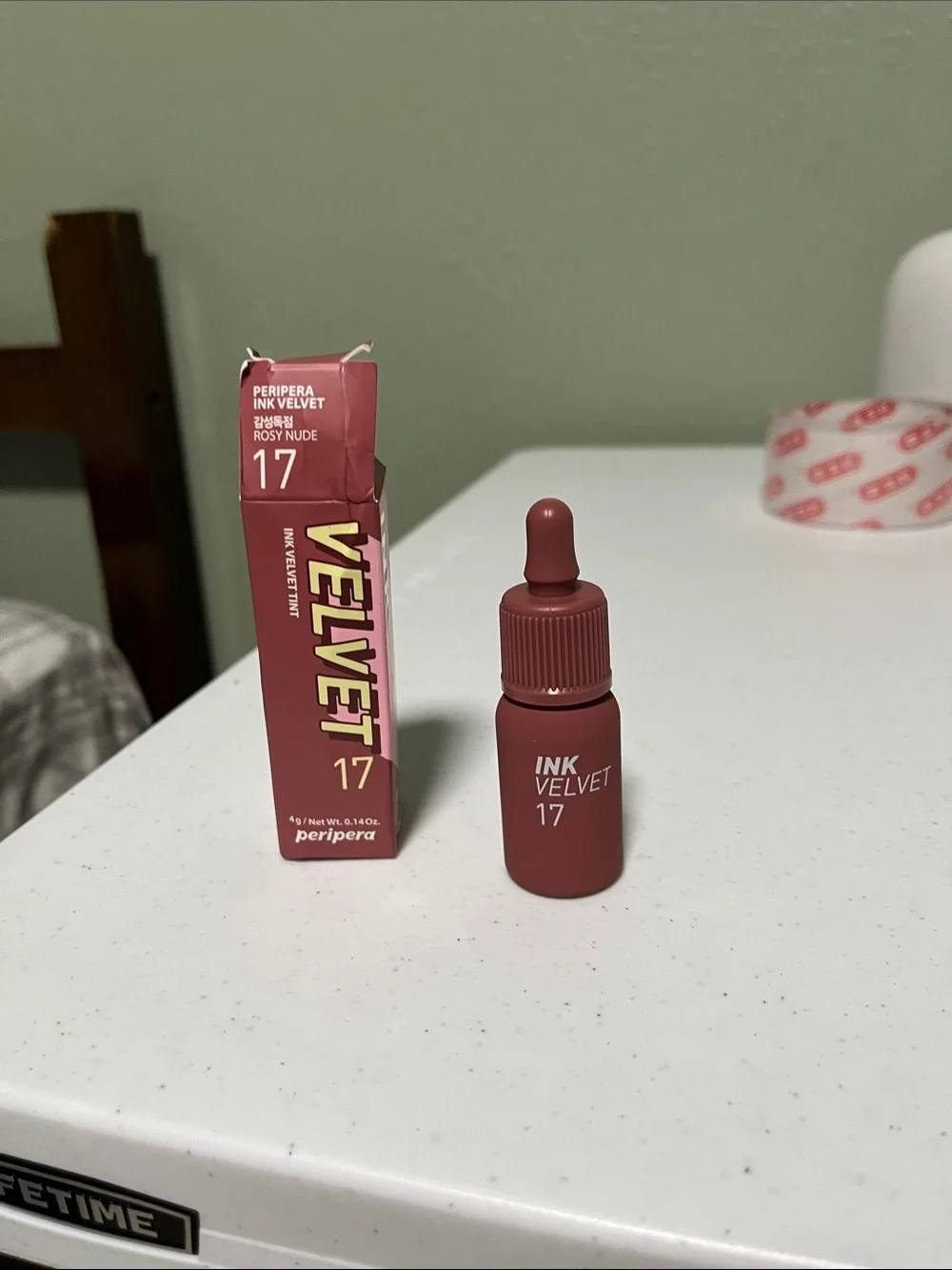 Peripera Ink Velvet 17 Rosy Nude Liquid Lip Tint - Dusty Rose